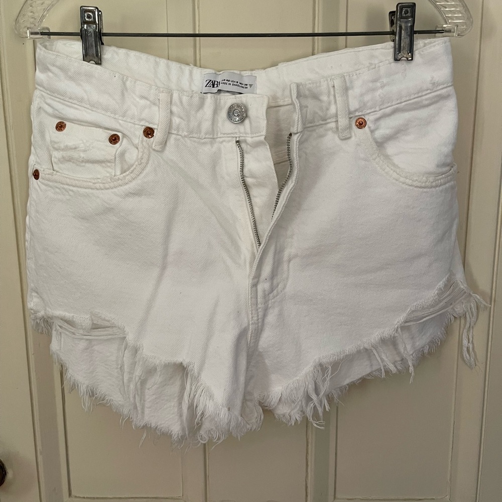 Zara white shorts